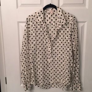 JCrew Polka Dot Popover shirt